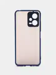 Синий чехол пластиковый для Xiaomi Poco X5 / Сяоми Поко Х5 матовый, с цветными кнопками