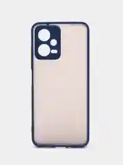 Синий чехол пластиковый для Xiaomi Poco X5 / Сяоми Поко Х5 матовый, с цветными кнопками