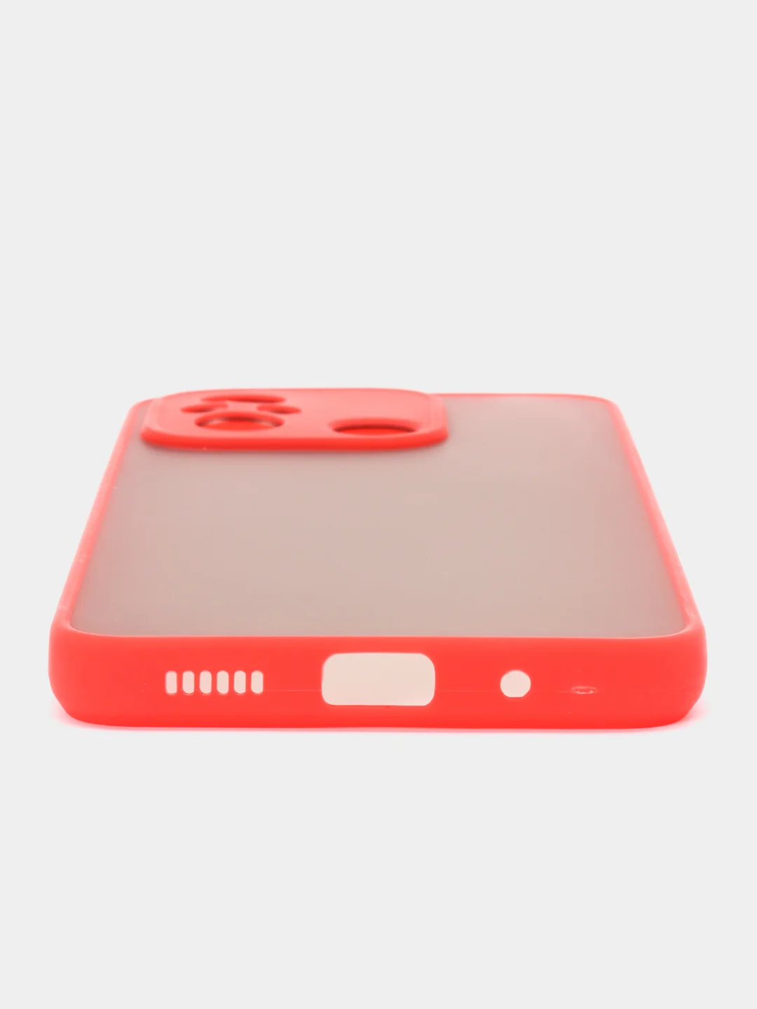 Красный чехол для Xiaomi Redmi 12C / Сяоми Редми 12С, пластиковый, матовый, с цветными кнопками