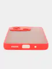 Красный чехол для Xiaomi Redmi 12C / Сяоми Редми 12С, пластиковый, матовый, с цветными кнопками