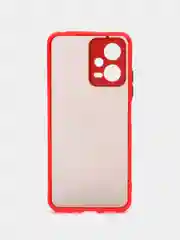 Красный чехол пластиковый для Xiaomi Poco X5 / Сяоми Поко Х5 матовый, с цветными кнопками