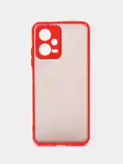 Красный чехол пластиковый для Xiaomi Poco X5 / Сяоми Поко Х5 матовый, с цветными кнопками