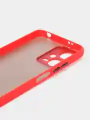 Красный чехол пластиковый для Xiaomi Poco X5 / Сяоми Поко Х5 матовый, с цветными кнопками