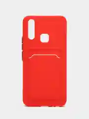 Красный чехол для Vivo Y11/Y12/Y15/Y17, с отсеком для карт