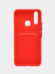 Красный чехол для Vivo Y11/Y12/Y15/Y17, с отсеком для карт