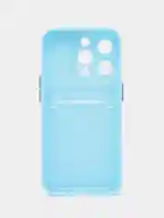 Голубой чехол для Apple iPhone 15 Pro (Айфон 15 Про)