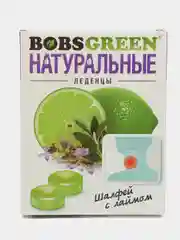 Карамель леденцовая натуральная со вкусом шалфей с лаймом Bobsgreen, 32 г