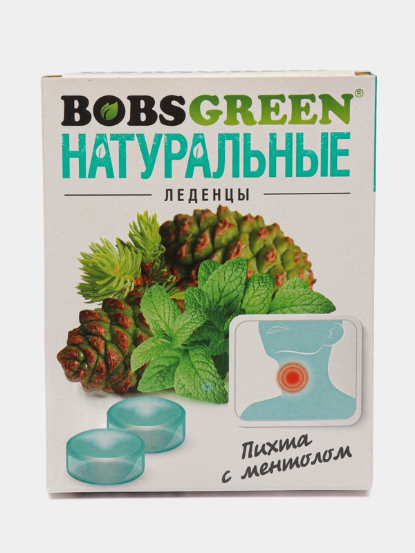 Карамель леденцовая натуральная со вкусом пихты с ментола Bobsgreen, 32 г