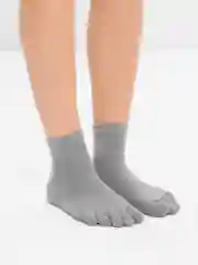 Серый носки для йоги антискользящие, пилатеса, Non slip спортивные, с пальцами и без пальцев