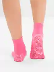 Фуксия носки для йоги антискользящие, пилатеса, Non slip спортивные, с пальцами и без пальцев