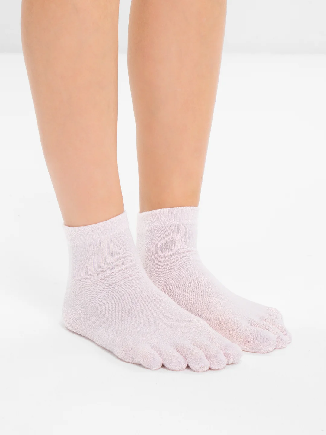 Розовый носки для йоги антискользящие, пилатеса, Non slip спортивные, с пальцами и без пальцев