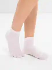 Розовый носки для йоги антискользящие, пилатеса, Non slip спортивные, с пальцами и без пальцев