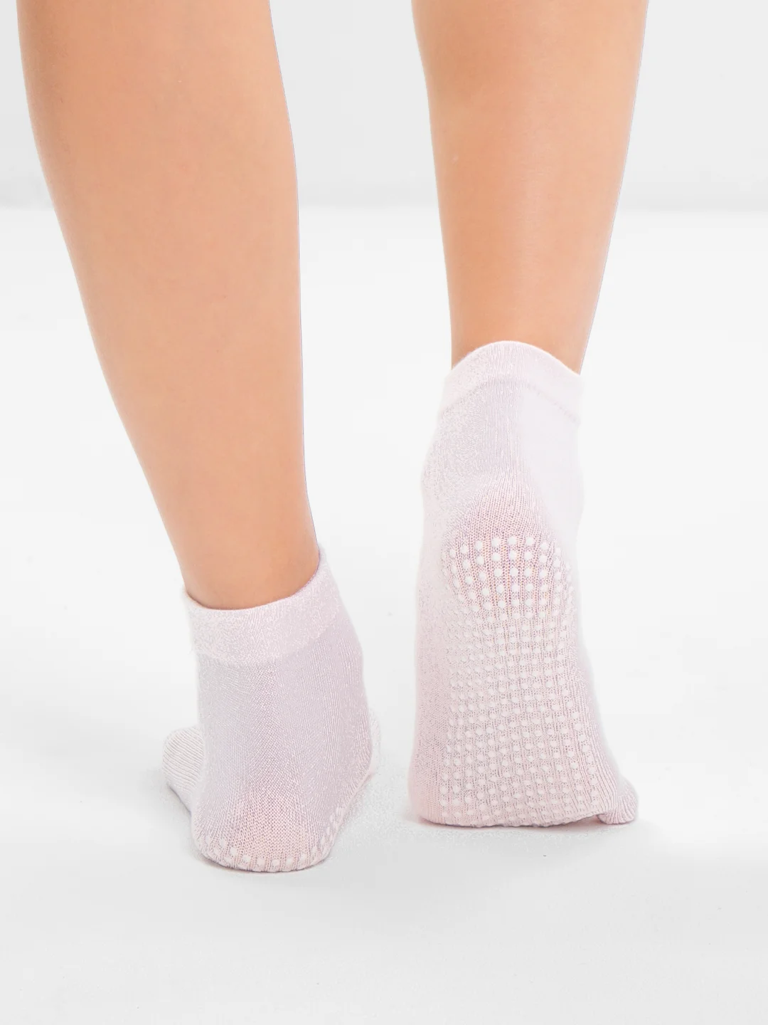 Розовый носки для йоги антискользящие, пилатеса, Non slip спортивные, с пальцами и без пальцев