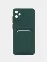 Тёмно-зелёный чехол для Samsung Galaxy A05 (Самсунг Гэлекси А05), силиконовый, матовый