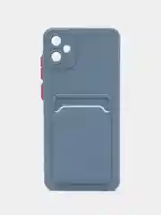 Синий меланж чехол для Samsung Galaxy A05 (Самсунг Гэлекси А05), силиконовый, матовый