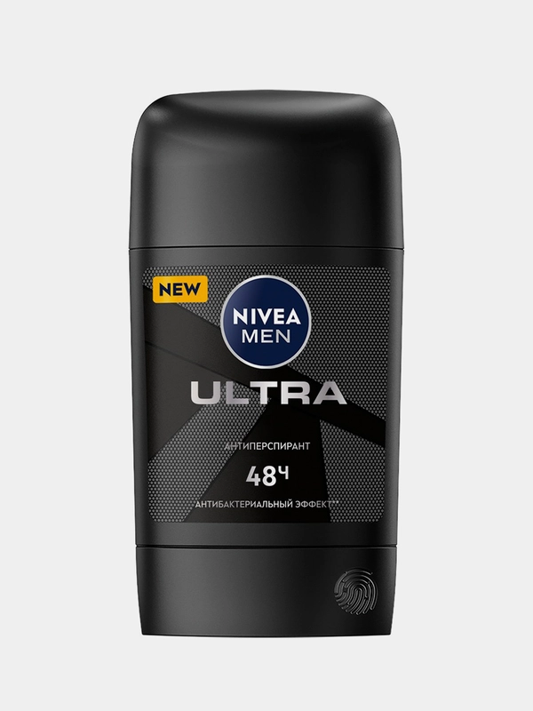Дезодорант-антиперспирант стик мужской NIVEA MEN ULTRA, 50 мл