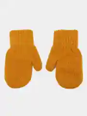 Горчичный варежки детские, двойные, шерсть, 13 р, 3-4 года