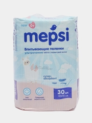 Пеленки детские ультратонкие с абсорбентом Mepsi, 40*60 (30 шт в уп) 0537