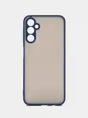 Синий чехол для Samsung Galaxy A14, Самсунг Галакси А14, пластиковый матовый с цветными кнопками