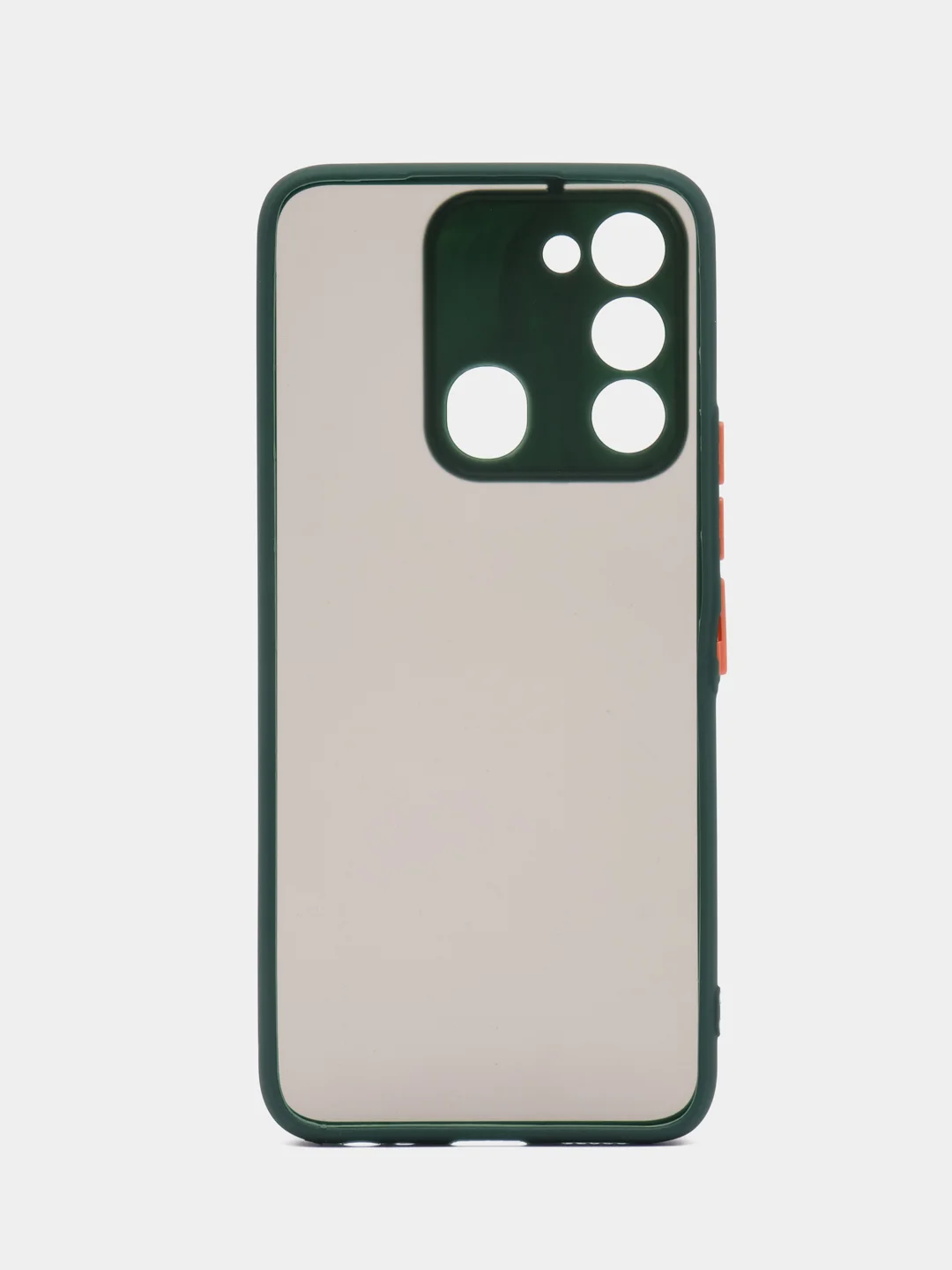 Красный чехол пластиковый для Tecno Spark GO 2022 / Tecno Spark 8C матовый, с цветными кнопками