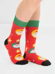 Красный носки новогодние, размер 36-41