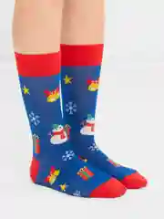 Синий носки новогодние, размер 36-41