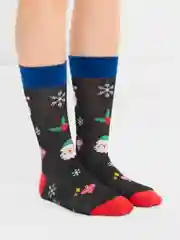 Черный носки новогодние, размер 36-41