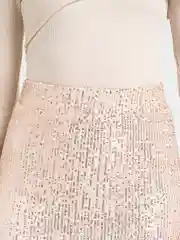 Конфетный юбка женская, с пайетками, макси, длинная, вечерняя блестящая