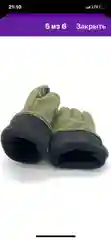 Хаки мужские зимние флисовые перчатки с подкладом, 30 г