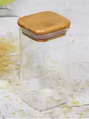 Банка стеклянная для сыпучих продуктов, квадратная, для хранения