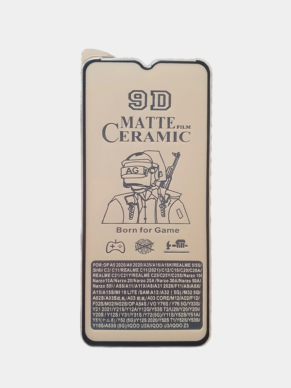 Гибкое керамическое защитное стекло CERAMICS матовое для Infinix Hot 30i/ Realme C21/C25