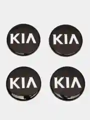 Колпачки заглушки, комлпект 4 шт, на литые диски Киа Kia, ступичные колпачки для Kia, 58 мм