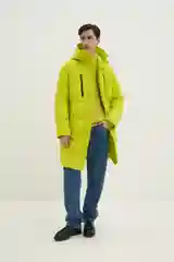 Желтый пальто мужское Finn Flare утепленное