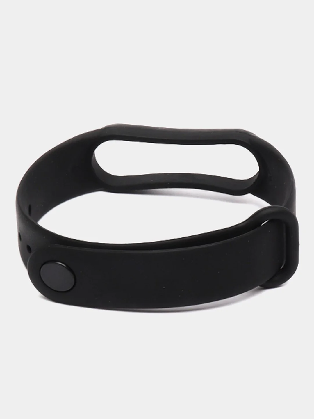 Черный силиконовый ремешок для фитнес браслета Xiaomi Mi Band 4, Mi Band 3