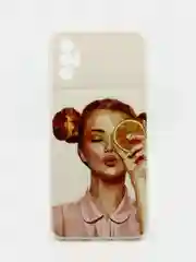 Оливковый чехол силиконовый с принтом и защитой камеры для Tecno Spark 8P
