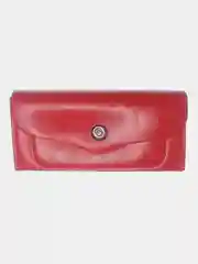 Красный кошелек женский из искуственной кожи (экокожи) на магните