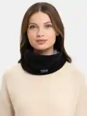 Черный теплый снуд, шарф унисекс