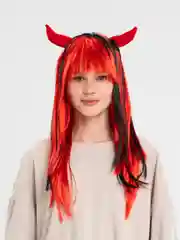 Черный парик карнавальный