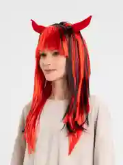 Черный парик карнавальный