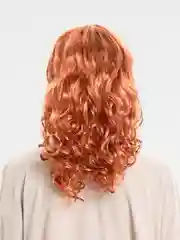 Коралловый меланж парик с челкой, длинные волосы, маскарадный, для косплея