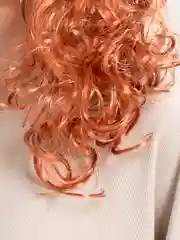 Коралловый меланж парик с челкой, длинные волосы, маскарадный, для косплея