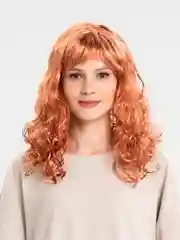 Коралловый меланж парик с челкой, длинные волосы, маскарадный, для косплея
