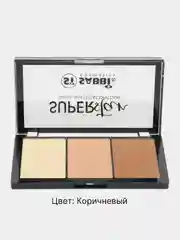 Бежевый палетка для контурирования 3 в 1: хайлайтер, скульптор, бронзер для лица