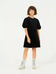 Черный платье для девочки SMENA нарядное, из мягкого бархата