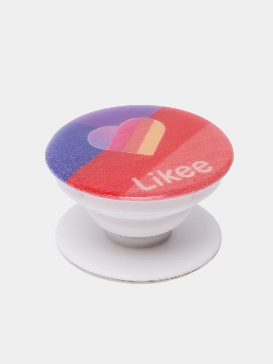 Белый держатель-подставка для телефона Попсокет Likee/ Tik Tok