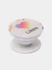 Белый держатель-подставка для телефона Попсокет Likee/ Tik Tok