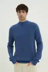 Синий джемпер мужской Finn Flare теплый