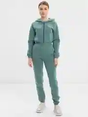 Мятный женский утепленный комбинезон