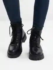Черный женские ботинки, зимние