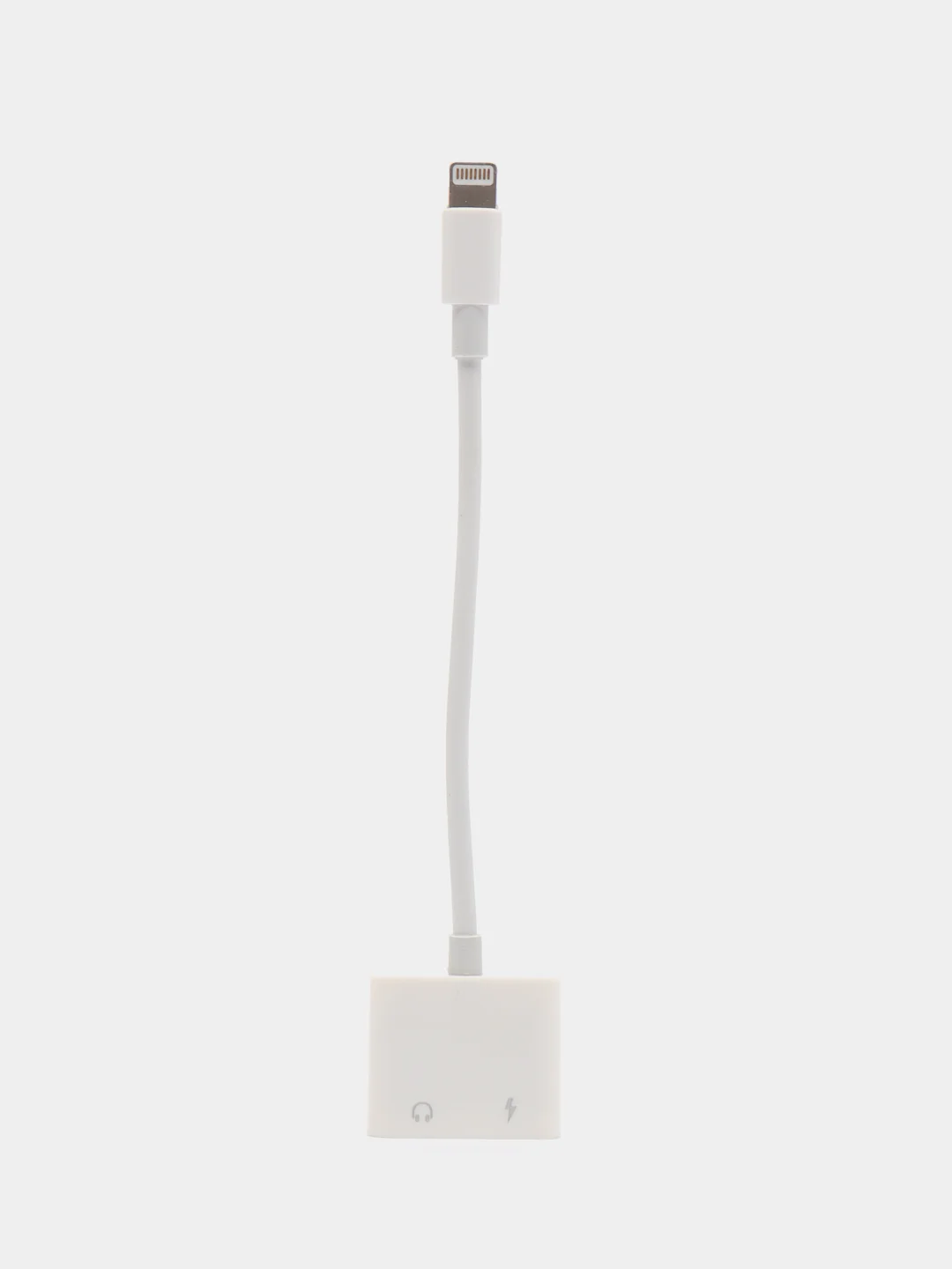 Белый переходник на два выхода для iPhone, аудио конвертер, lighting, двойной, адаптер